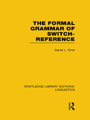 cover image of The Formal Grammar of Switch-Reference